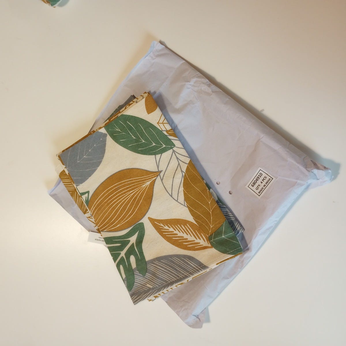 Tablecloth lg autumn leaves cttn 60x90 crm/gld/grn