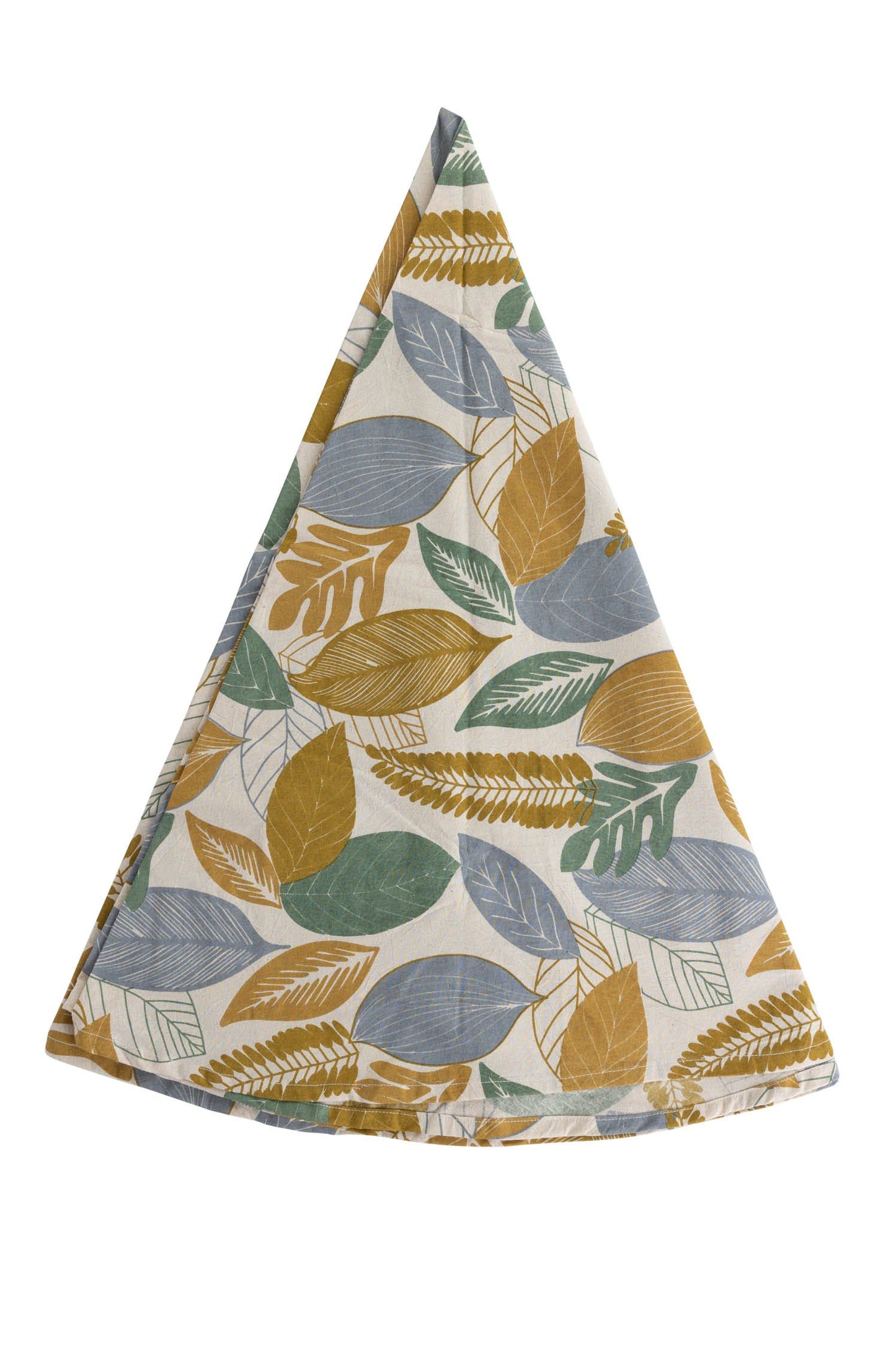 Tablecloth lg autumn leaves cttn 60D crm/gld/grn