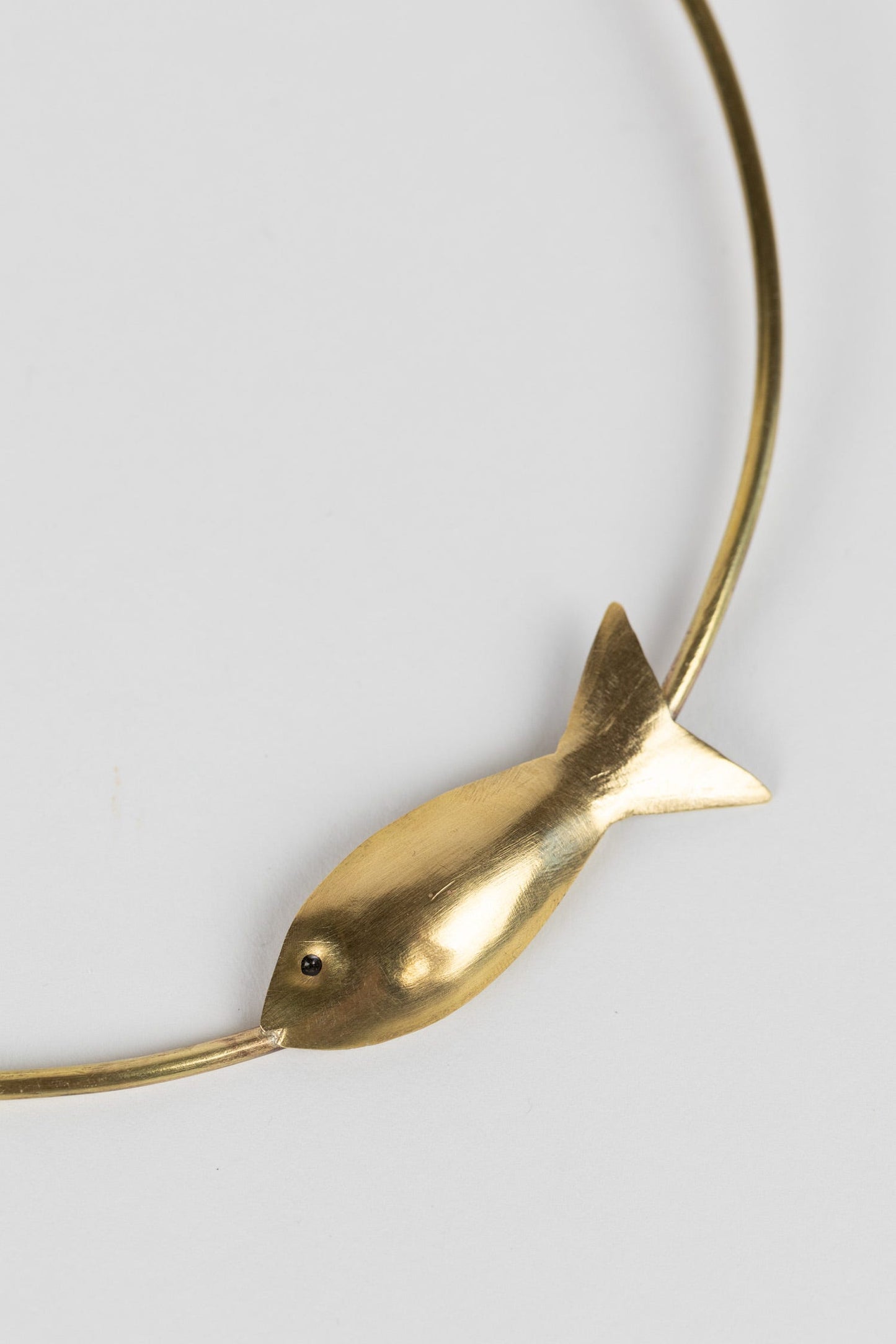 Necklace choker fish machali brass 6D brass