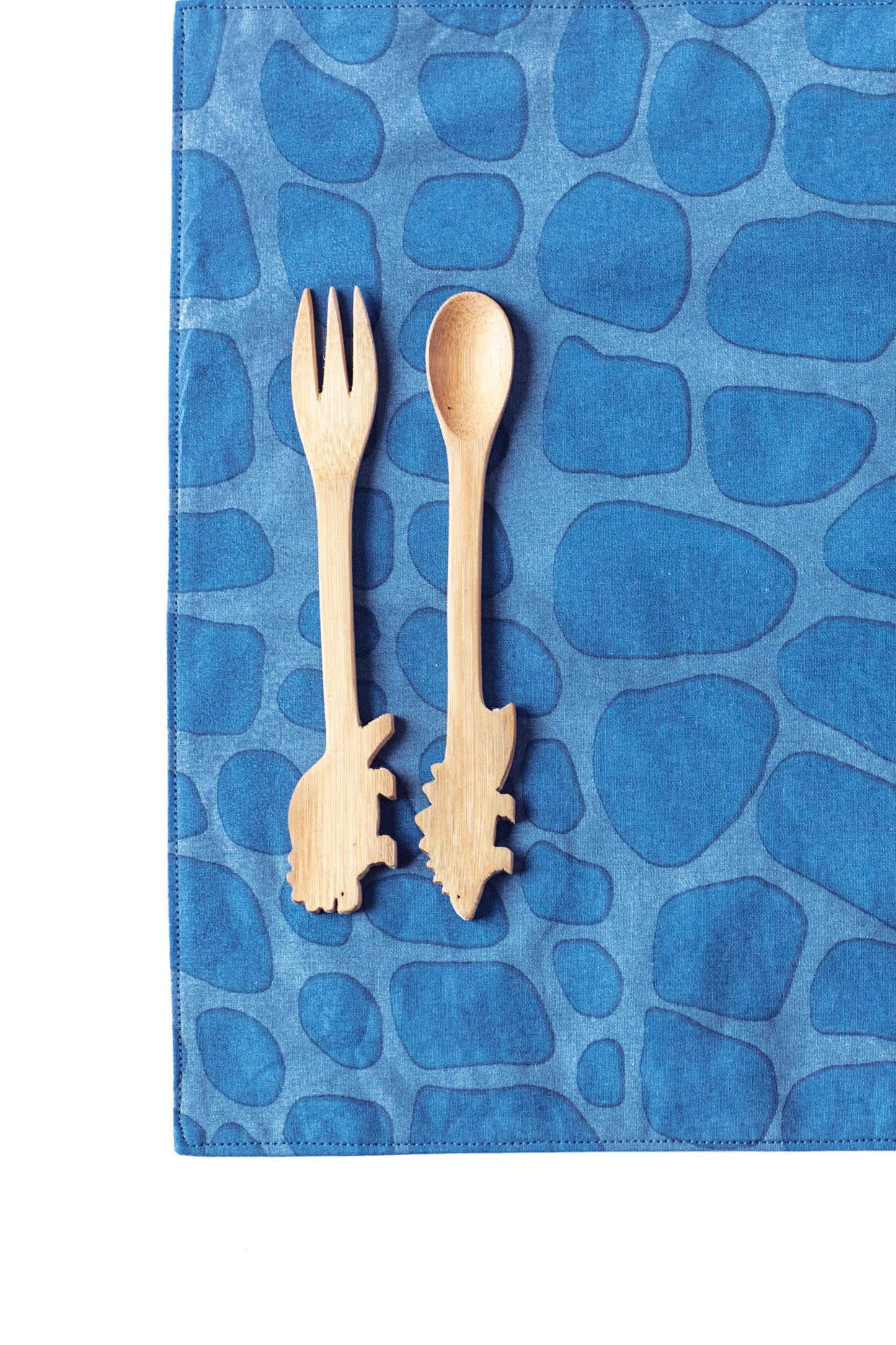Placemat VELOCIRAPTOR cotton 14X20 blue/gray ACCP