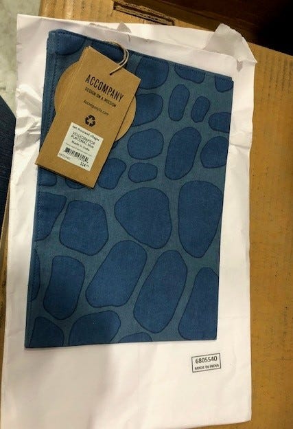 Placemat VELOCIRAPTOR cotton 14X20 blue/gray ACCP