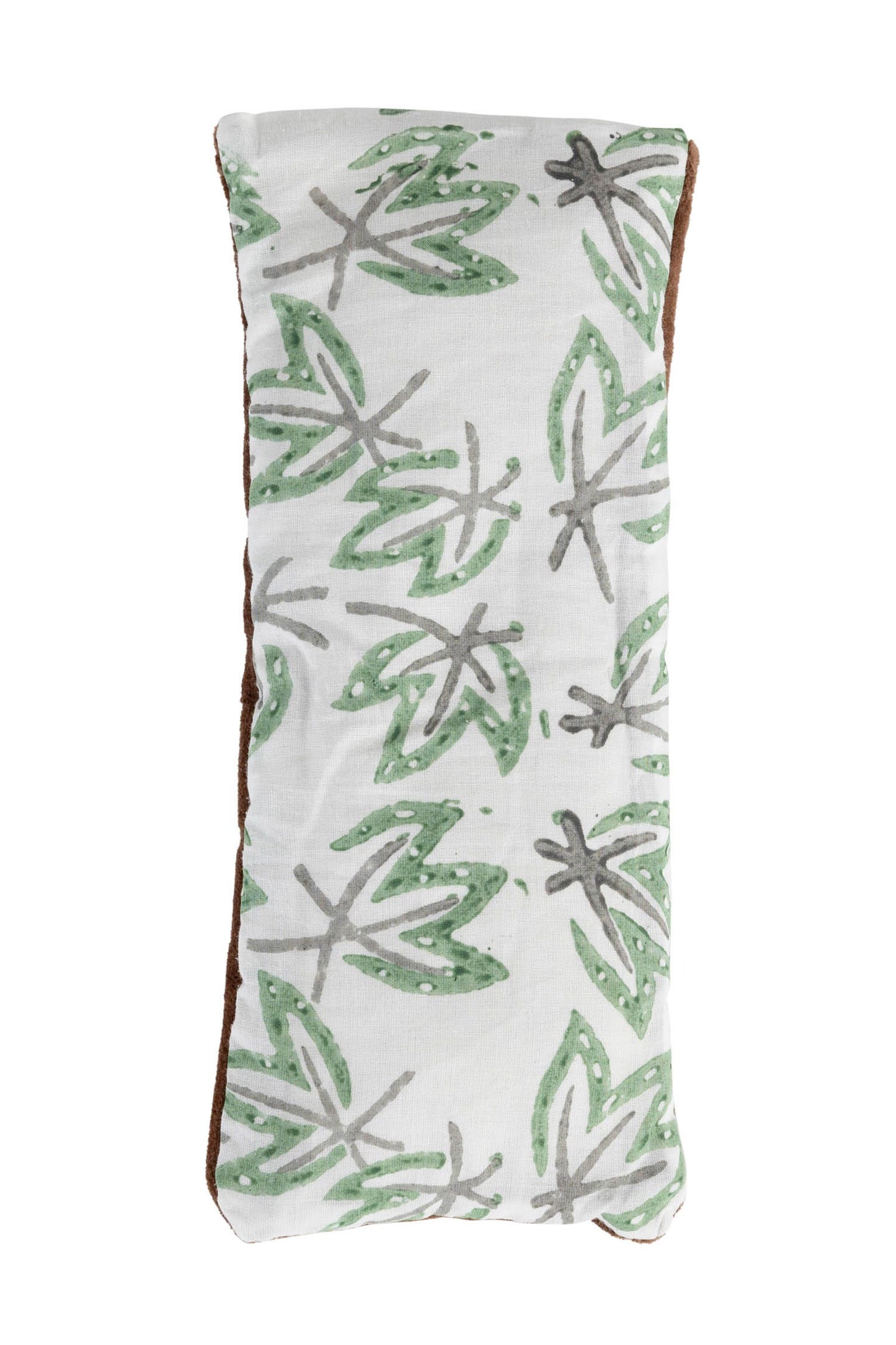 Eye pillow leaves cttn/rice/lavendar 9x4 brn/grn