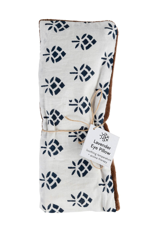 Eye pillow buds cttn/rice/lavendar 9x4 brn/navy