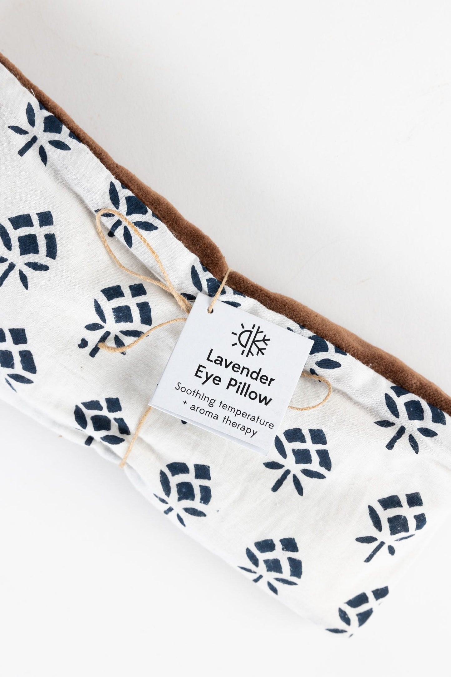 Eye pillow buds cttn/rice/lavendar 9x4 brn/navy