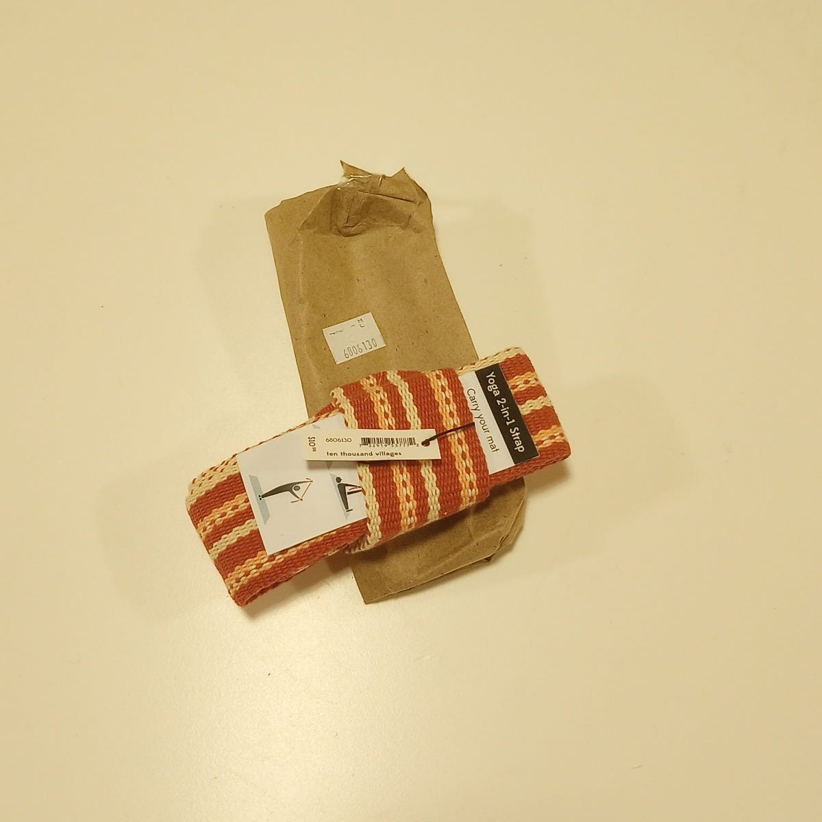 Yoga 2 in 1 strap woven cotton 52Lx1.75W pch/pnk