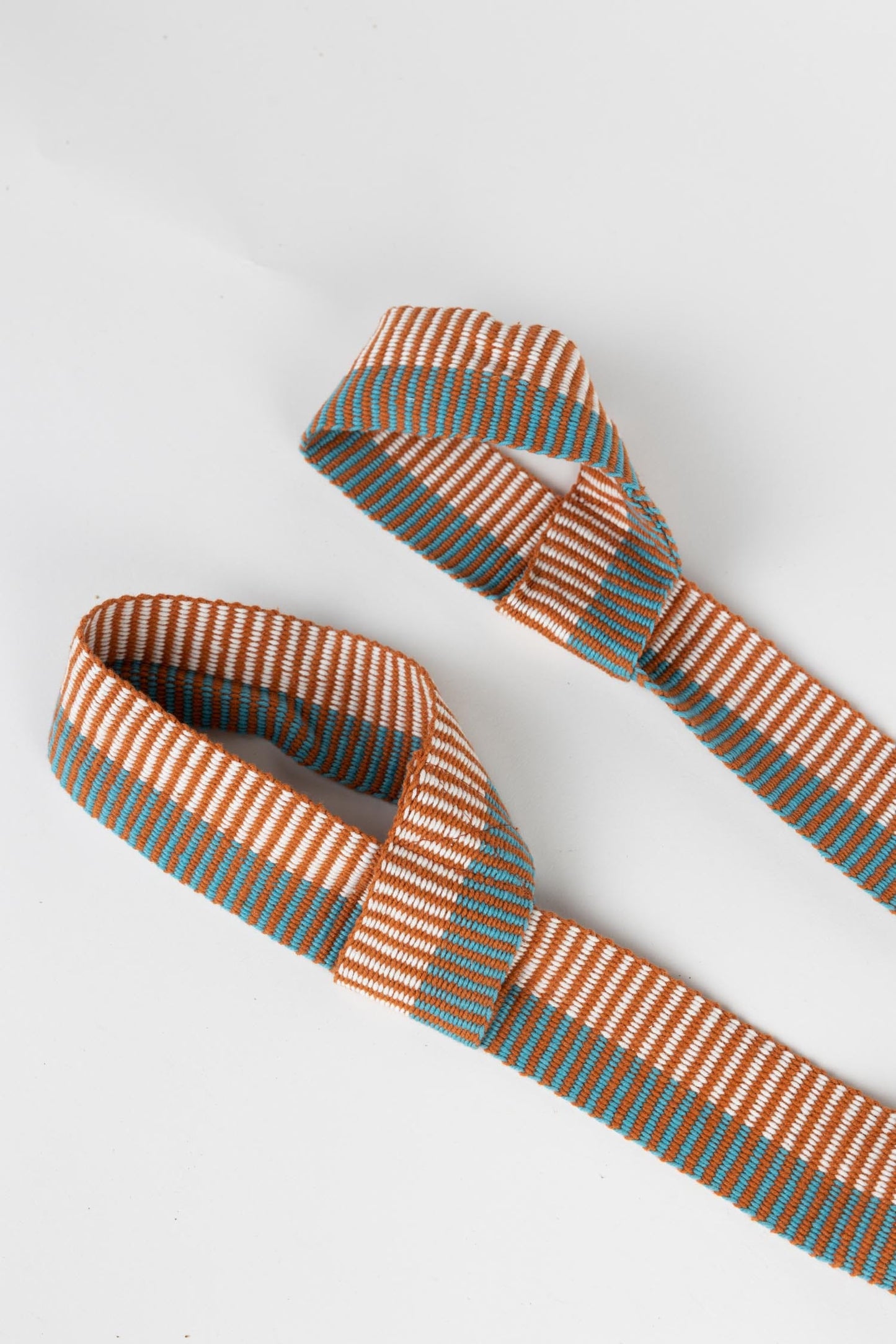 Yoga 2 in 1 strap woven cotton 52Lx1.75W brn/teal
