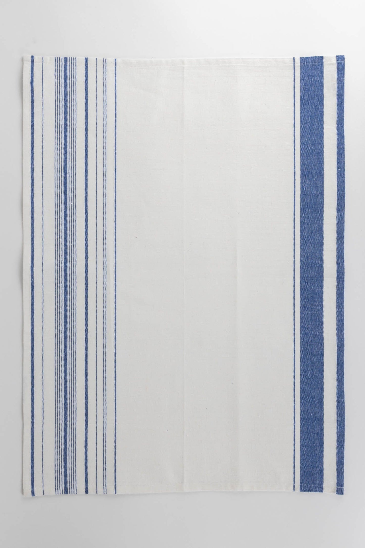 Tea towel multi striped M/3 cotton 27x19 white/blu