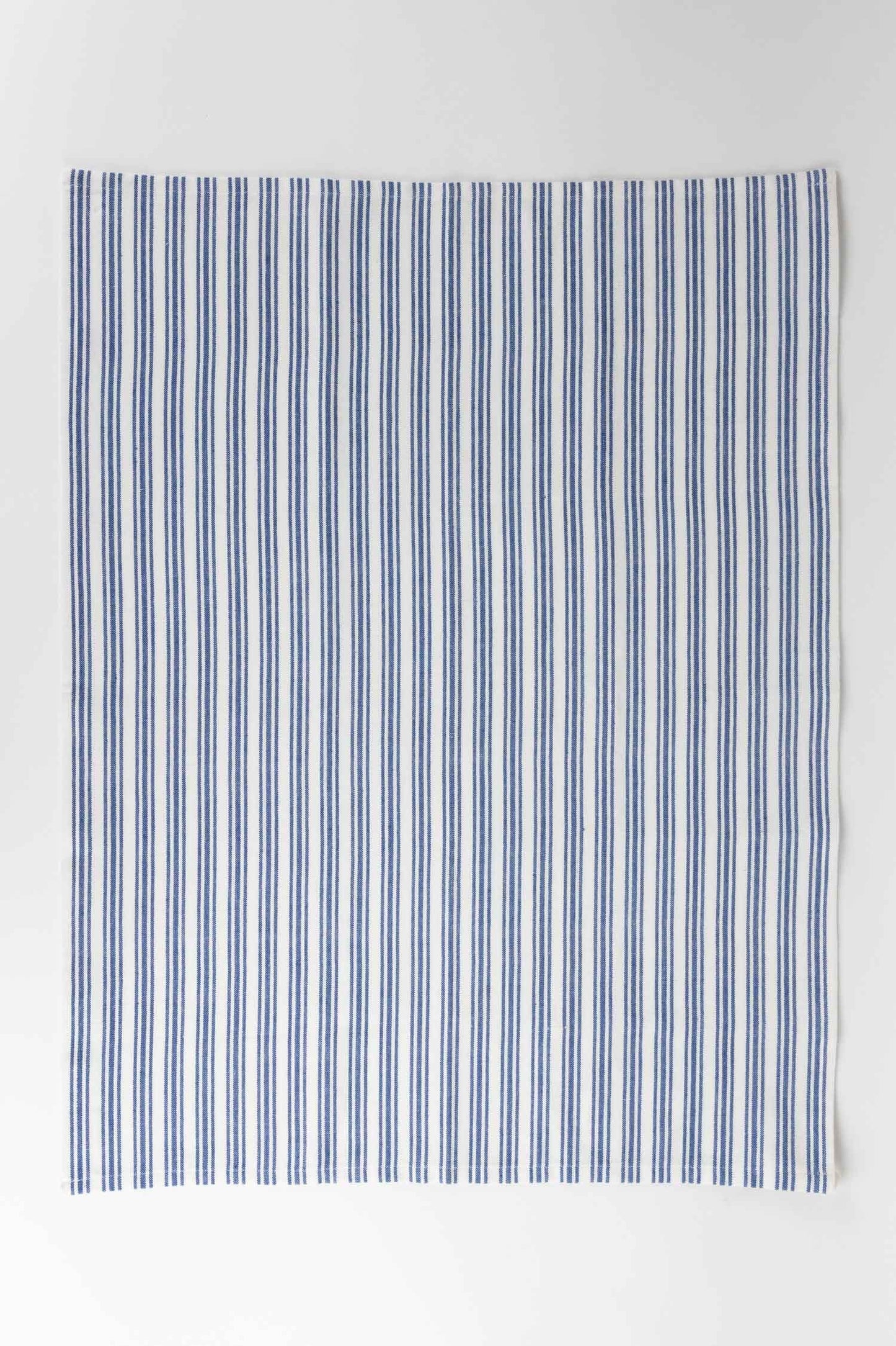 Tea towel small stripes M/3 cotton 27x19 blue/wht