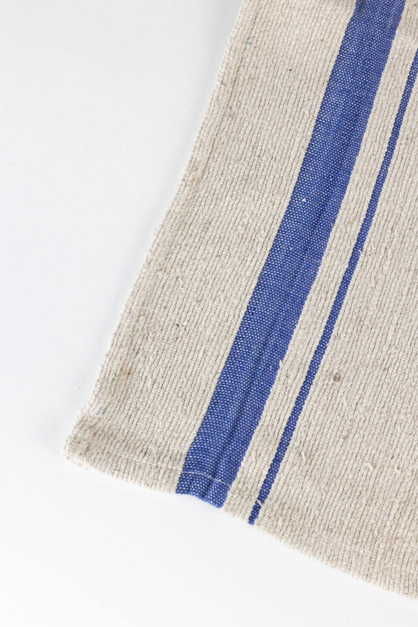 Dish cloths S/3 handwoven cotton 13sq tan/blue