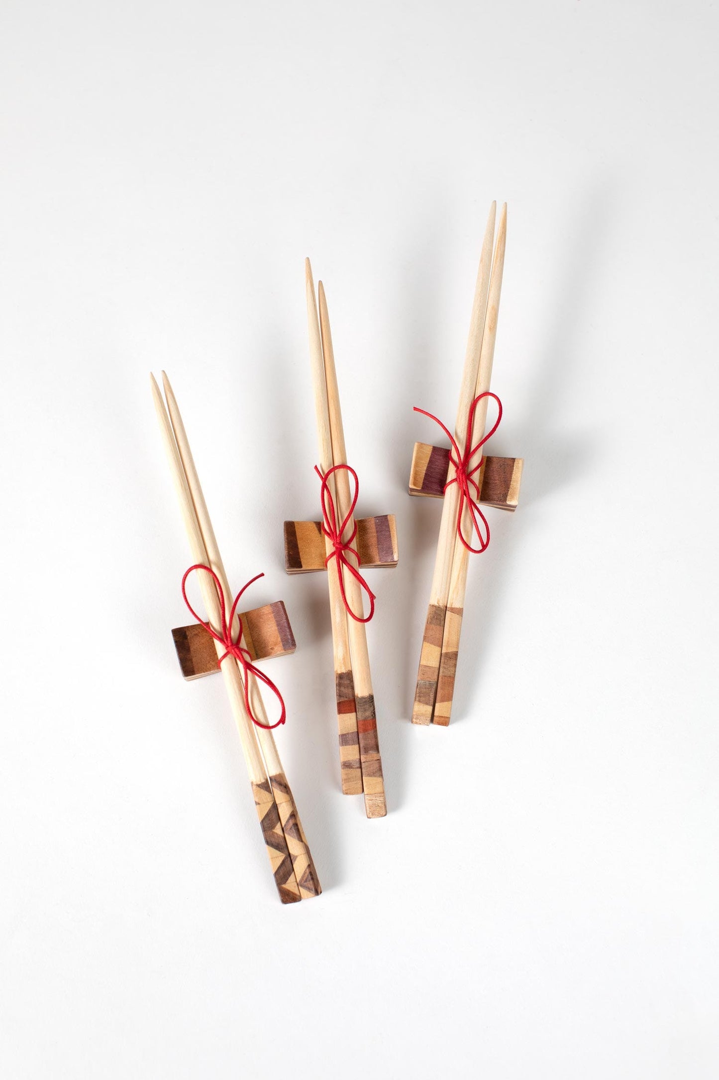Chopsticks/rest set M/3 wood 8.5L nat/brn/rust