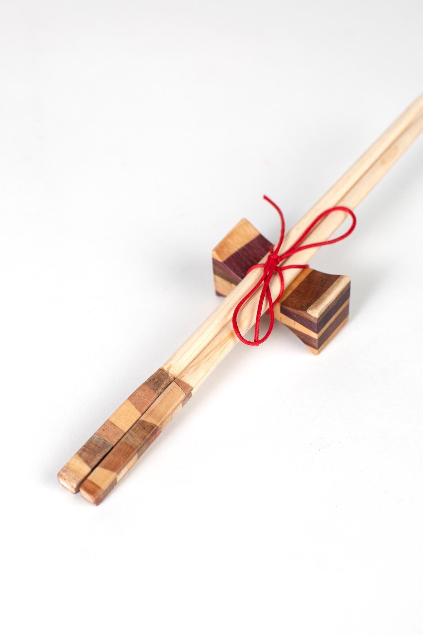 Chopsticks/rest set M/3 wood 8.5L nat/brn/rust
