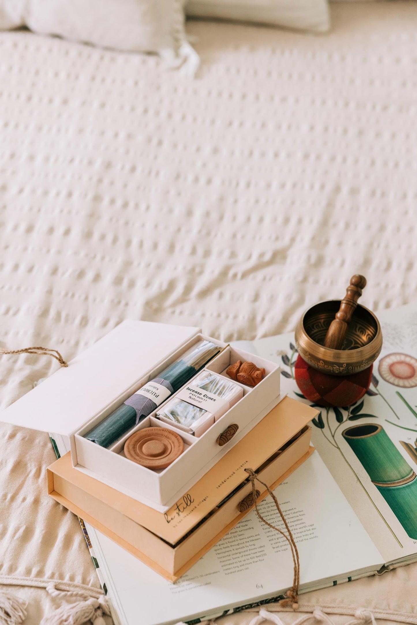 Incense set cone/stick/owl patchouli 9x5 pink
