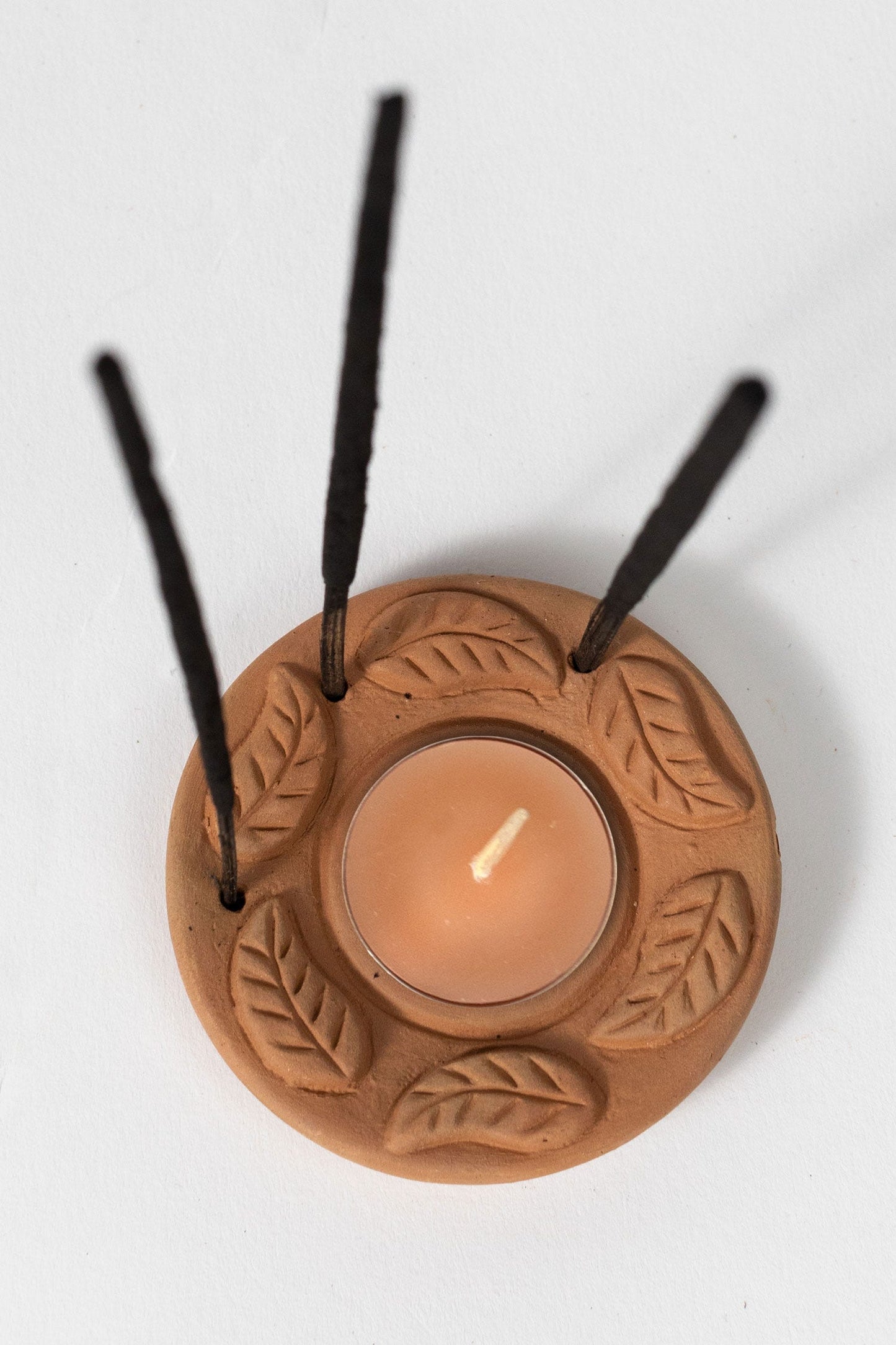 Incense set soap/cndls/loofa sandalwood 10x7 peach