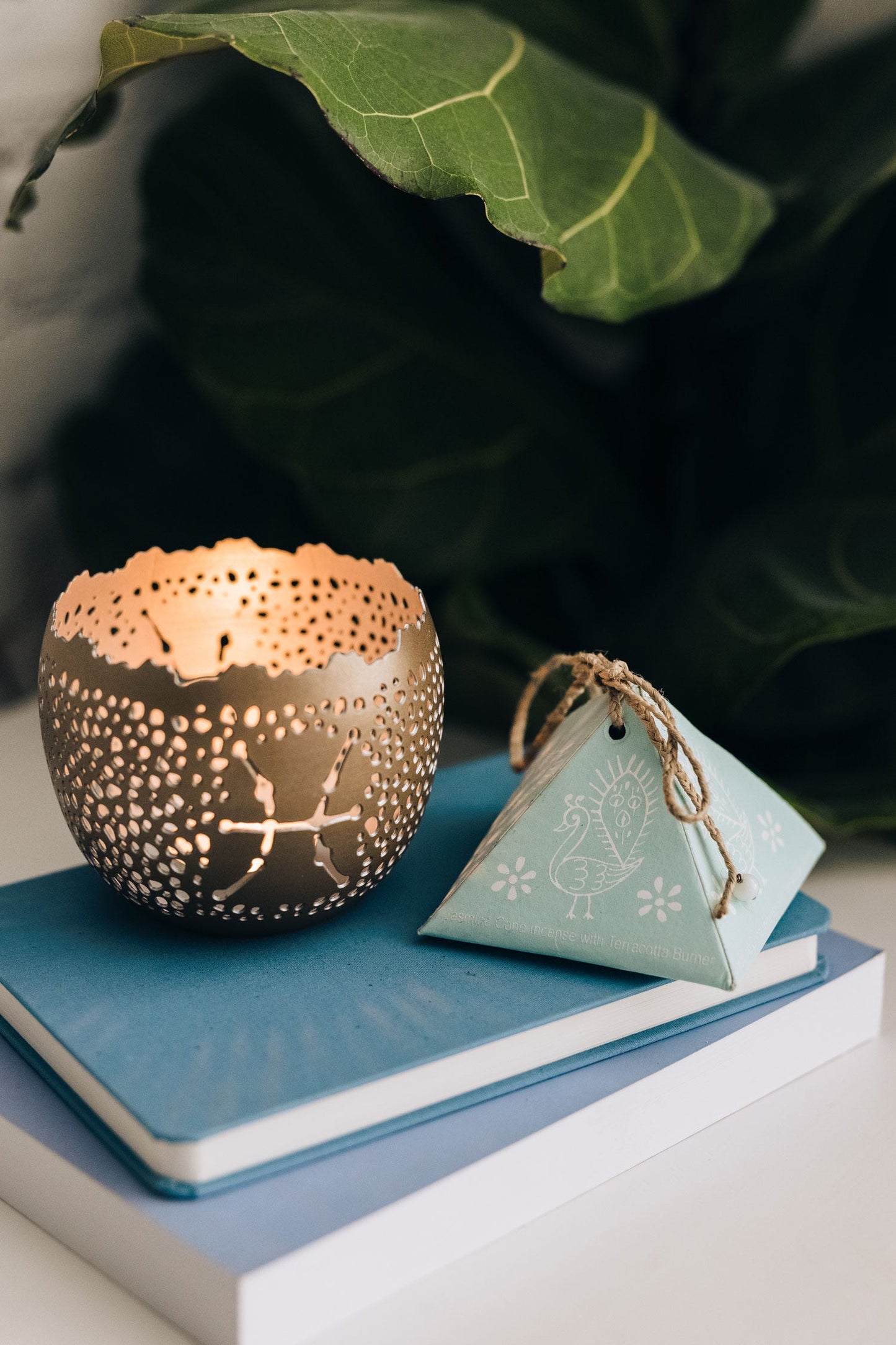 Incense set s/10 jasmine M/4 w/disc/box 3.5sq