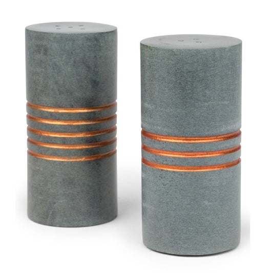 Salt & pepper shakers stone 3.5H