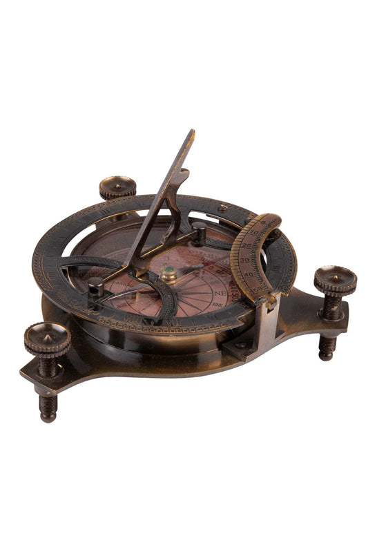 Sundial compass desktop metal 4.5Dx1.5H bronze