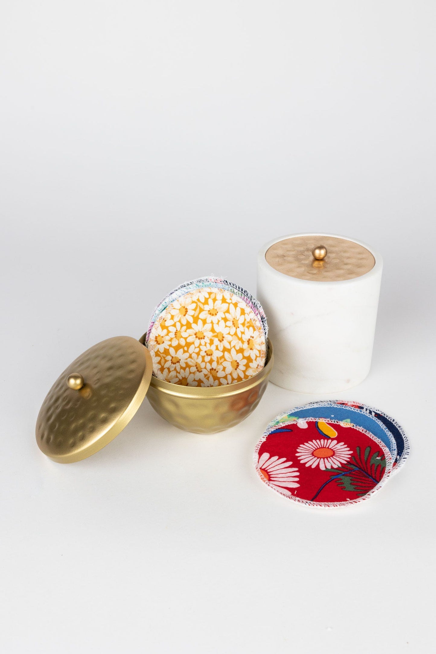 Makeup remover pads set/7 cotton 3.5D assorted