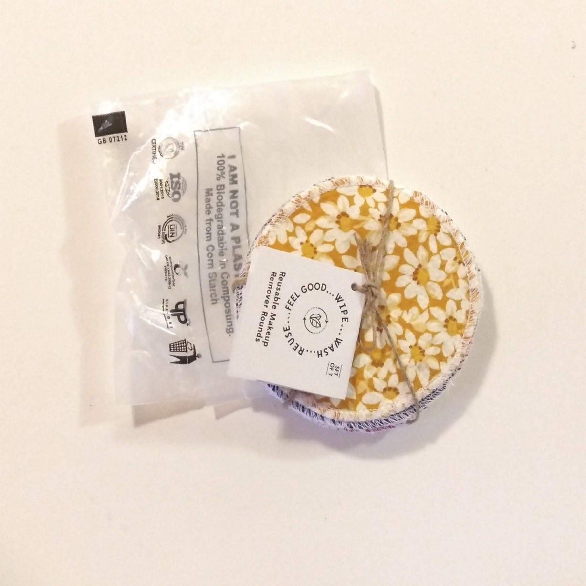 Makeup remover pads set/7 cotton 3.5D assorted