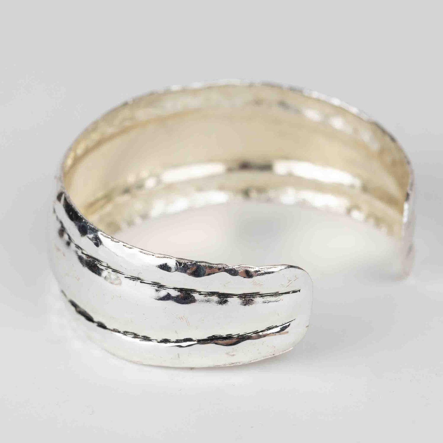 Edgy Cuff Silver Bracelet - Default Title (6828870)