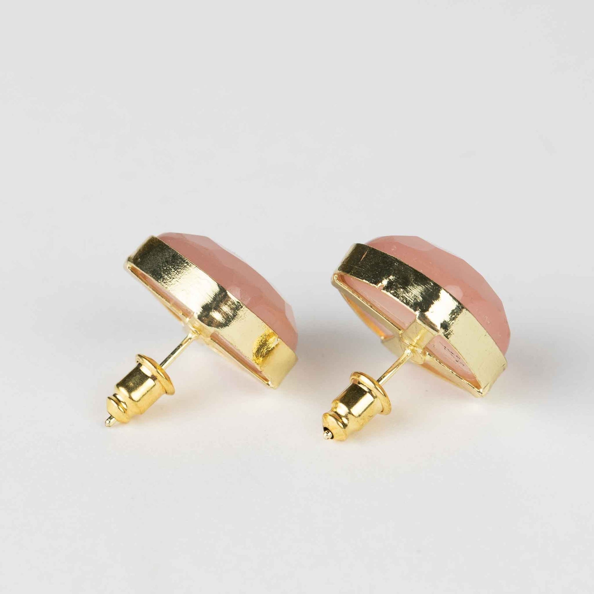 Rose Onyx Stud Earrings - Default Title (6828940)