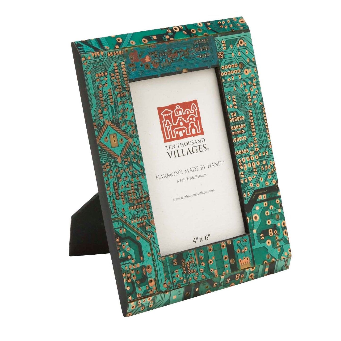 Frame f/4x6 circuit board/wd grn