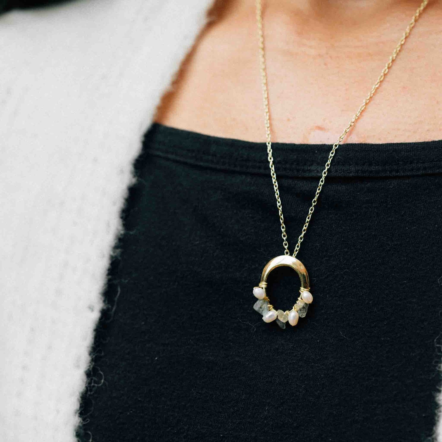 Moti Mini Pearl Pendant Necklace - Default Title (6830150)