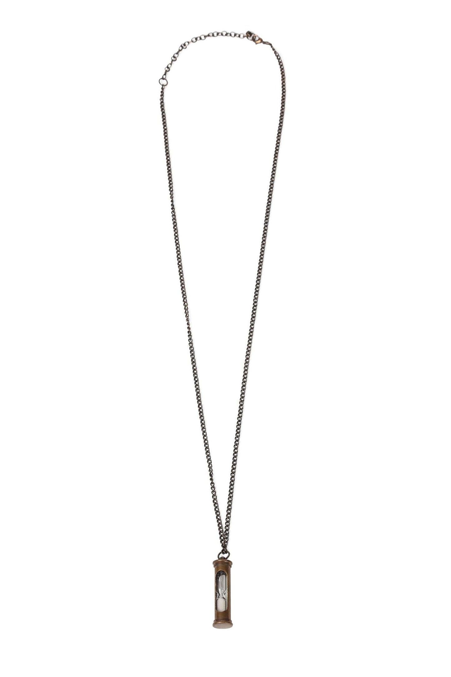 Necklace mini hourglass on chain 2Hx32L br color