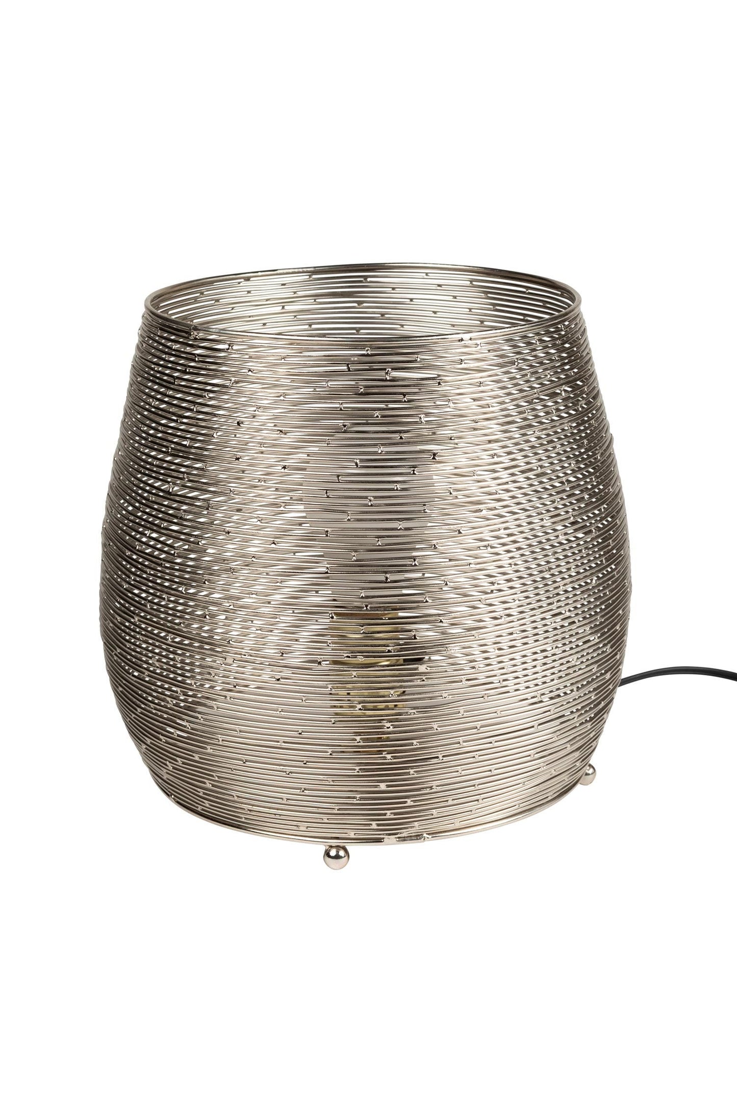 Lamp coiled wire 9Dx9H silver
