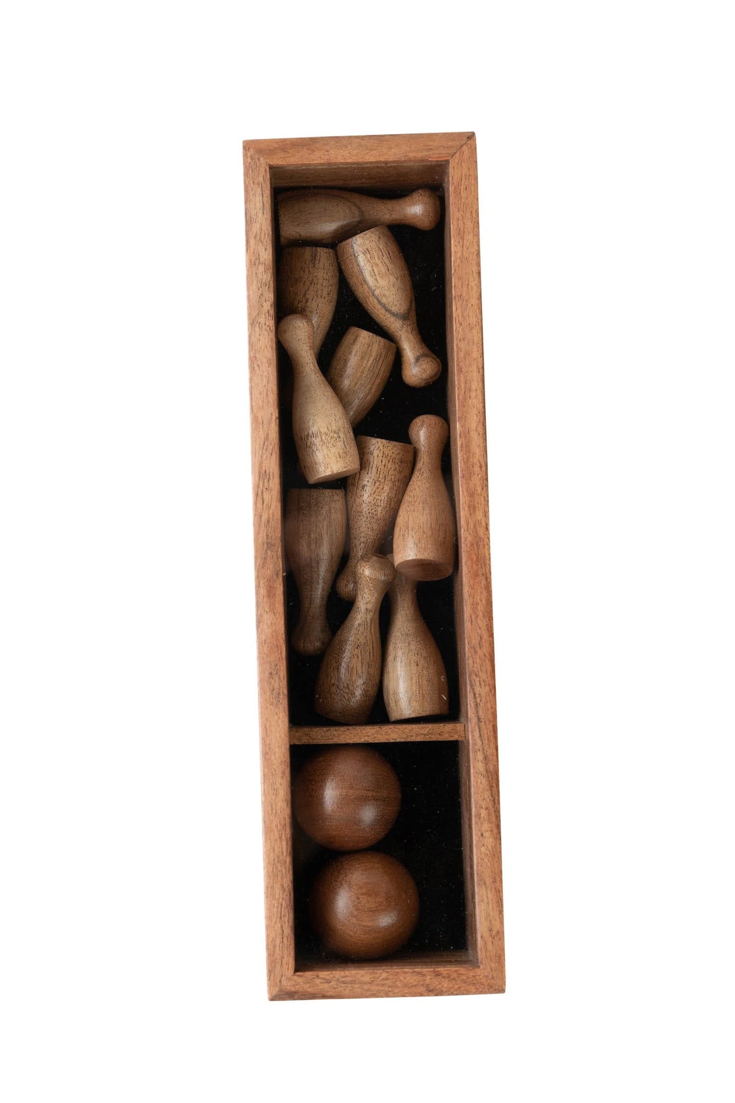 Bowling set tabletop acacia wood 2H/10L natural