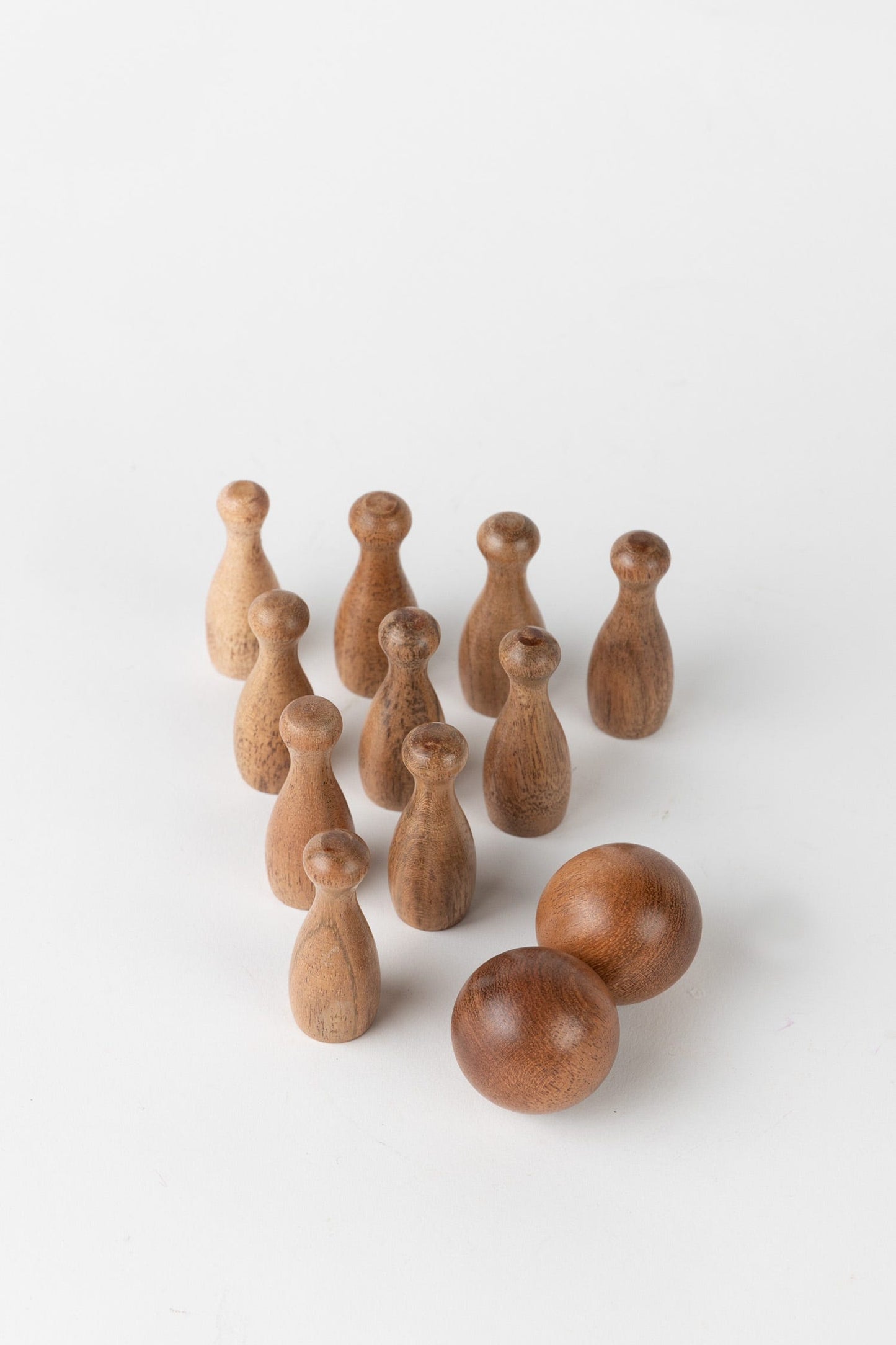 Bowling set tabletop acacia wood 2H/10L natural