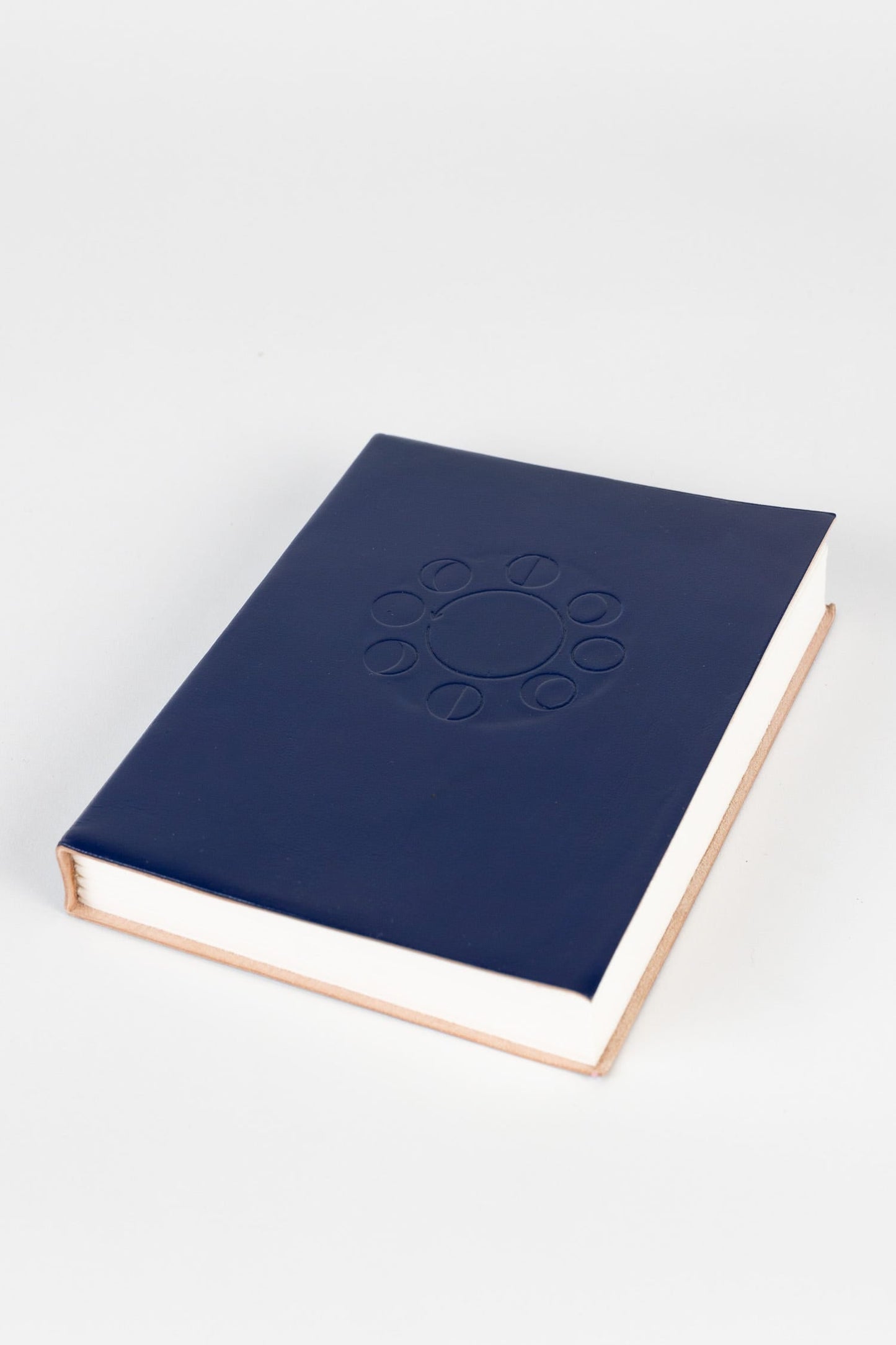 Journal blue moon phases ppr/leather 8x6 navy/crm