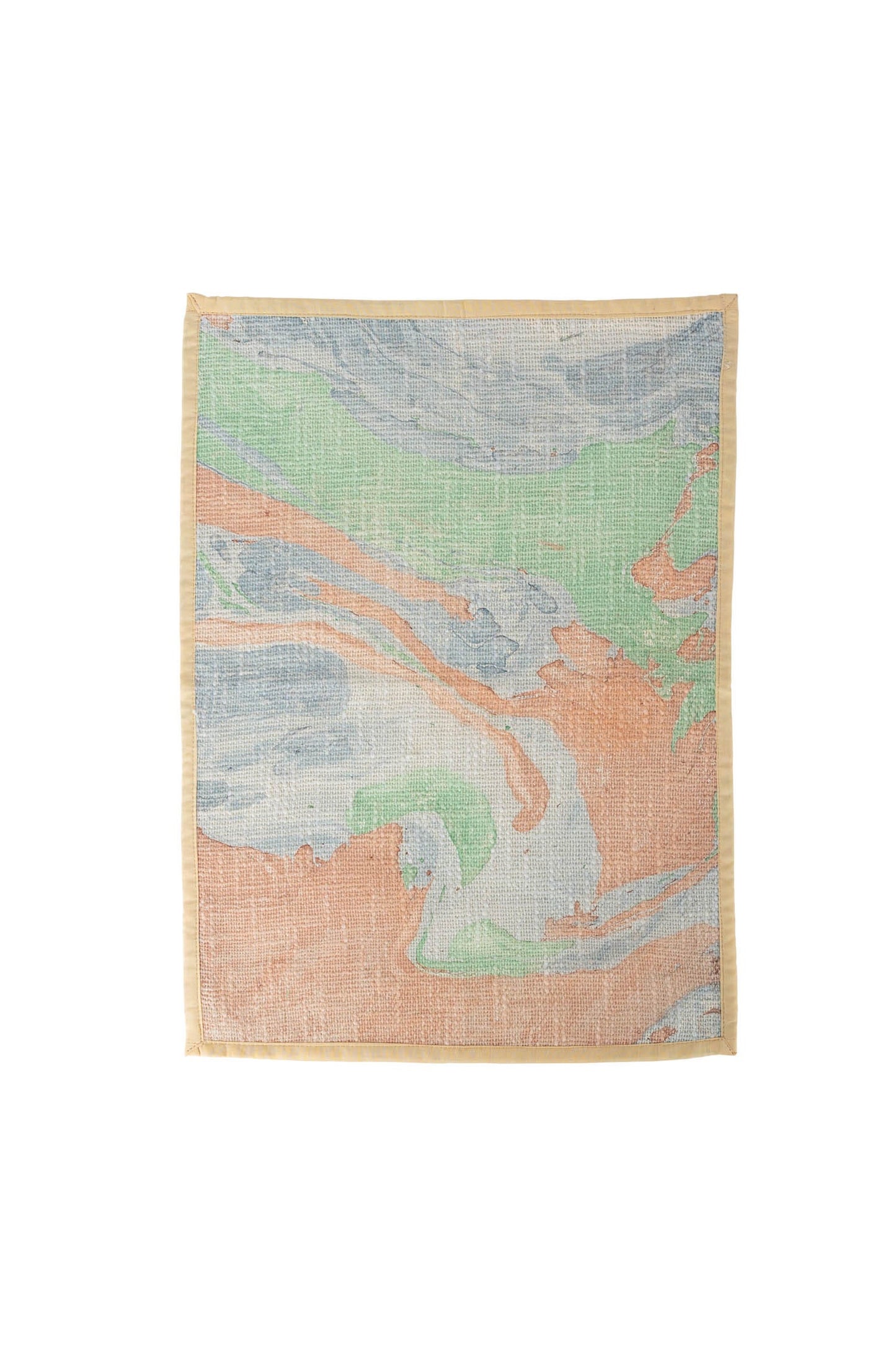 Placemat marbelized ocean days cotton19x14 pastel