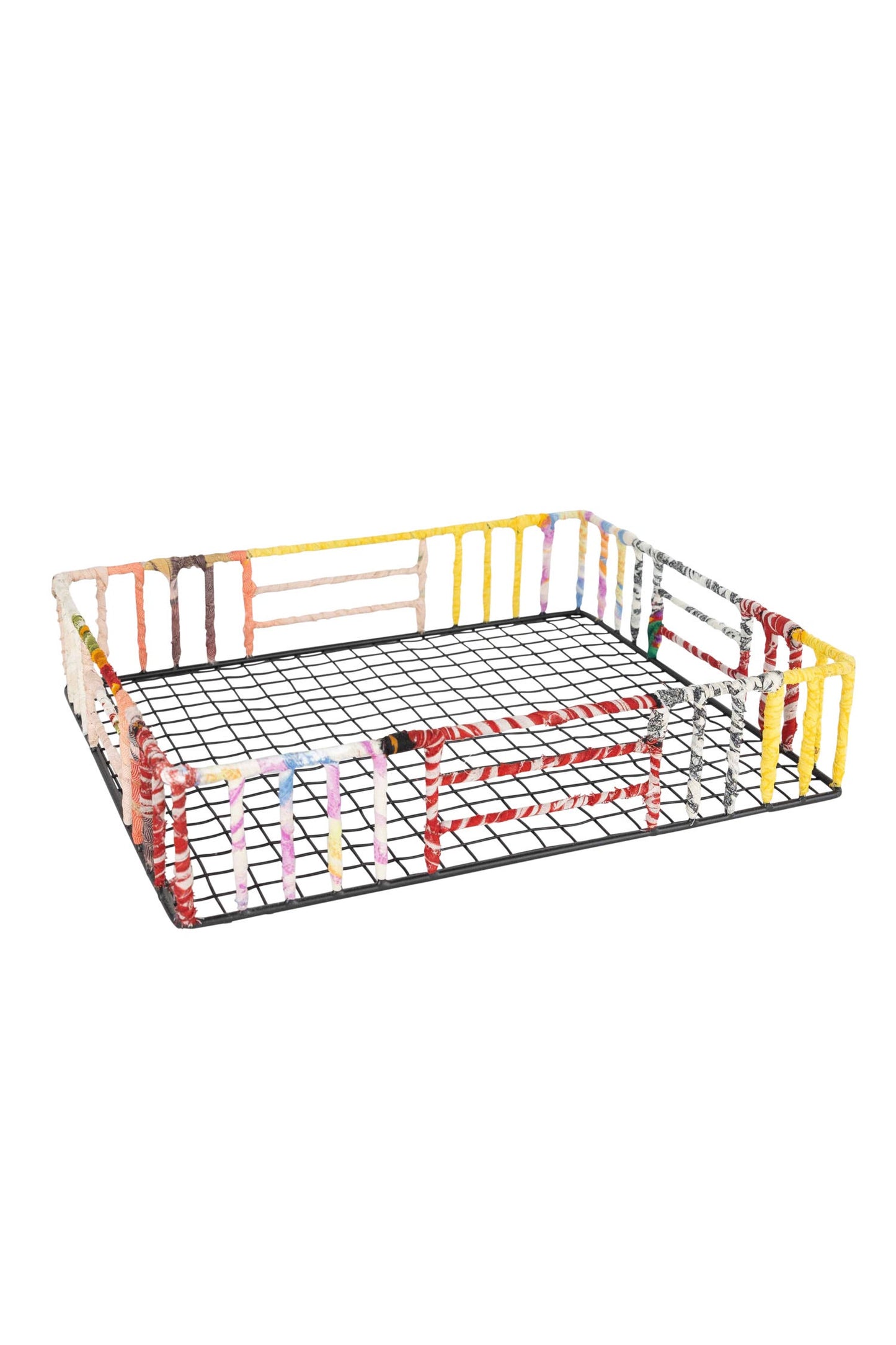 Desk organizer box iron/sari 12.5Lx10.5W asst