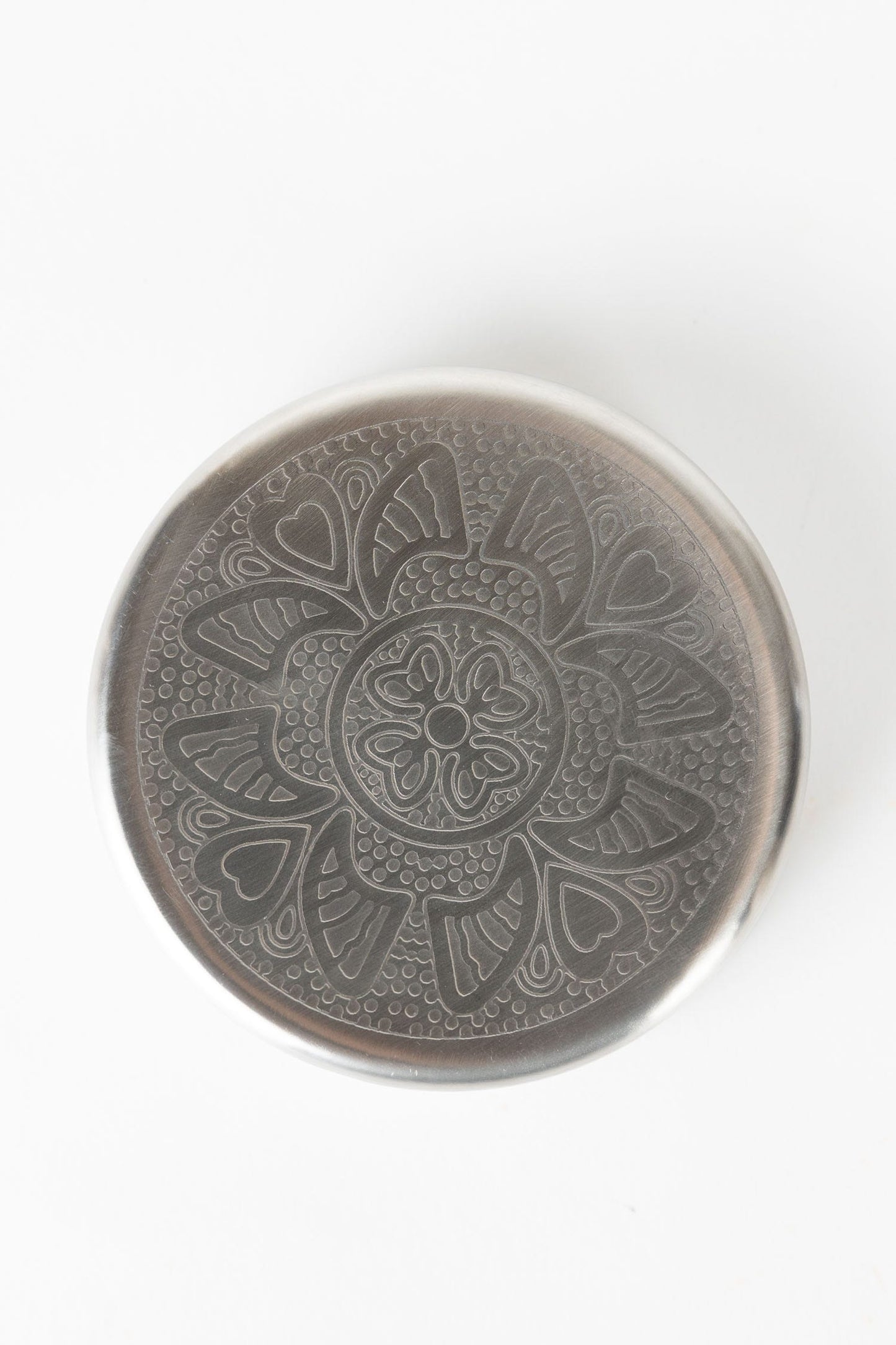 Canister S mottled pastels mtl 4.25H silv/multi