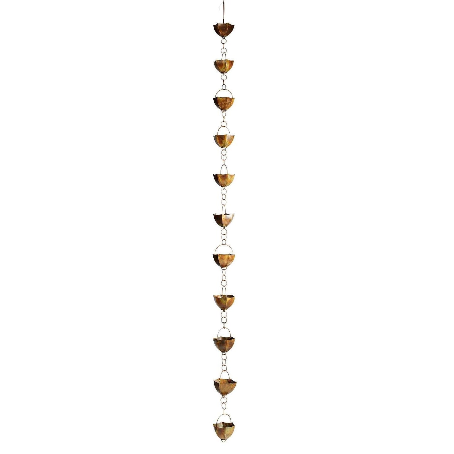 Rain chain 11 cups iron 7ft cppr