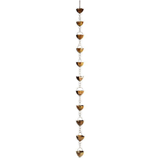 Rain chain 11 cups iron 7ft cppr