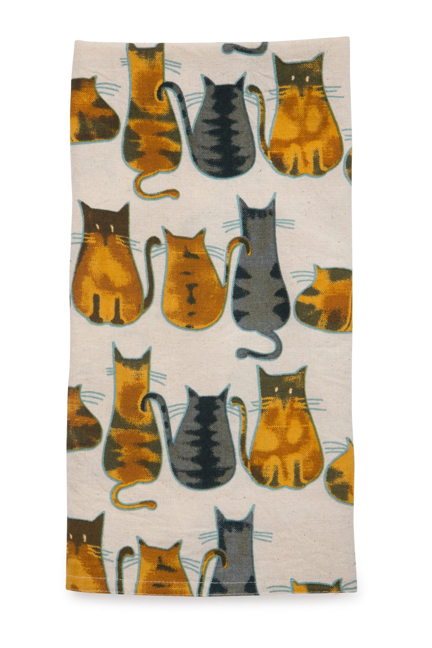 Tea towel cats M/3 cttn 18x24