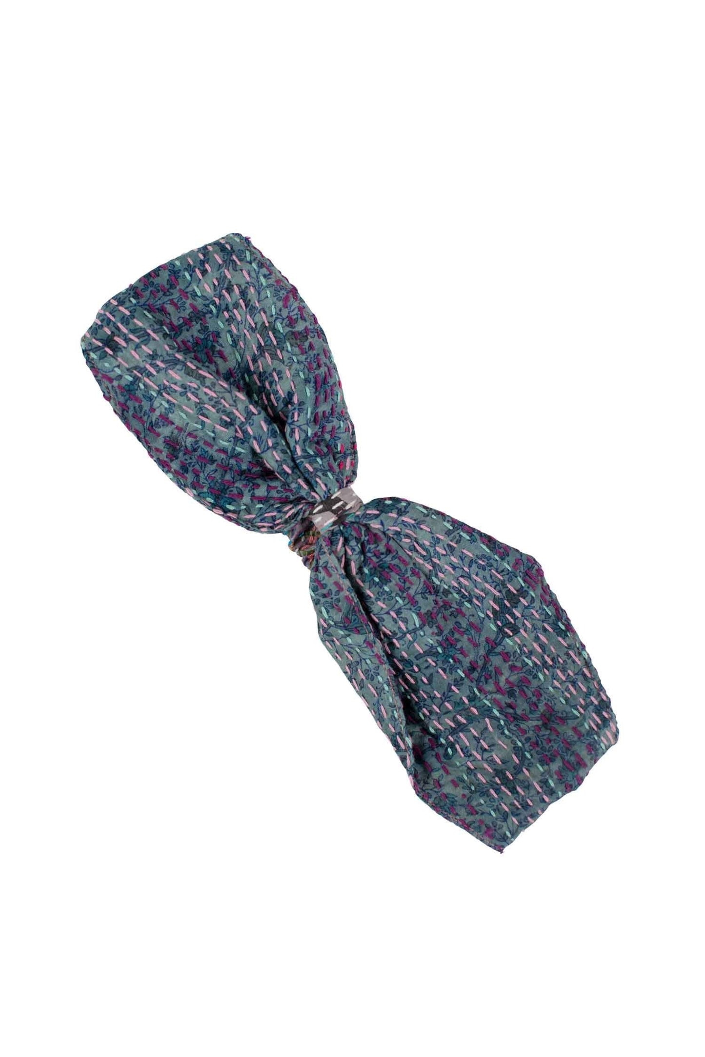 Headband kantha stitch/knot M/2 sari silk 3W asst