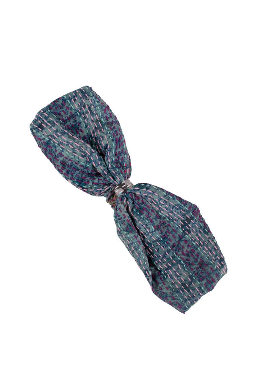 Headband kantha stitch/knot M/2 sari silk 3W asst