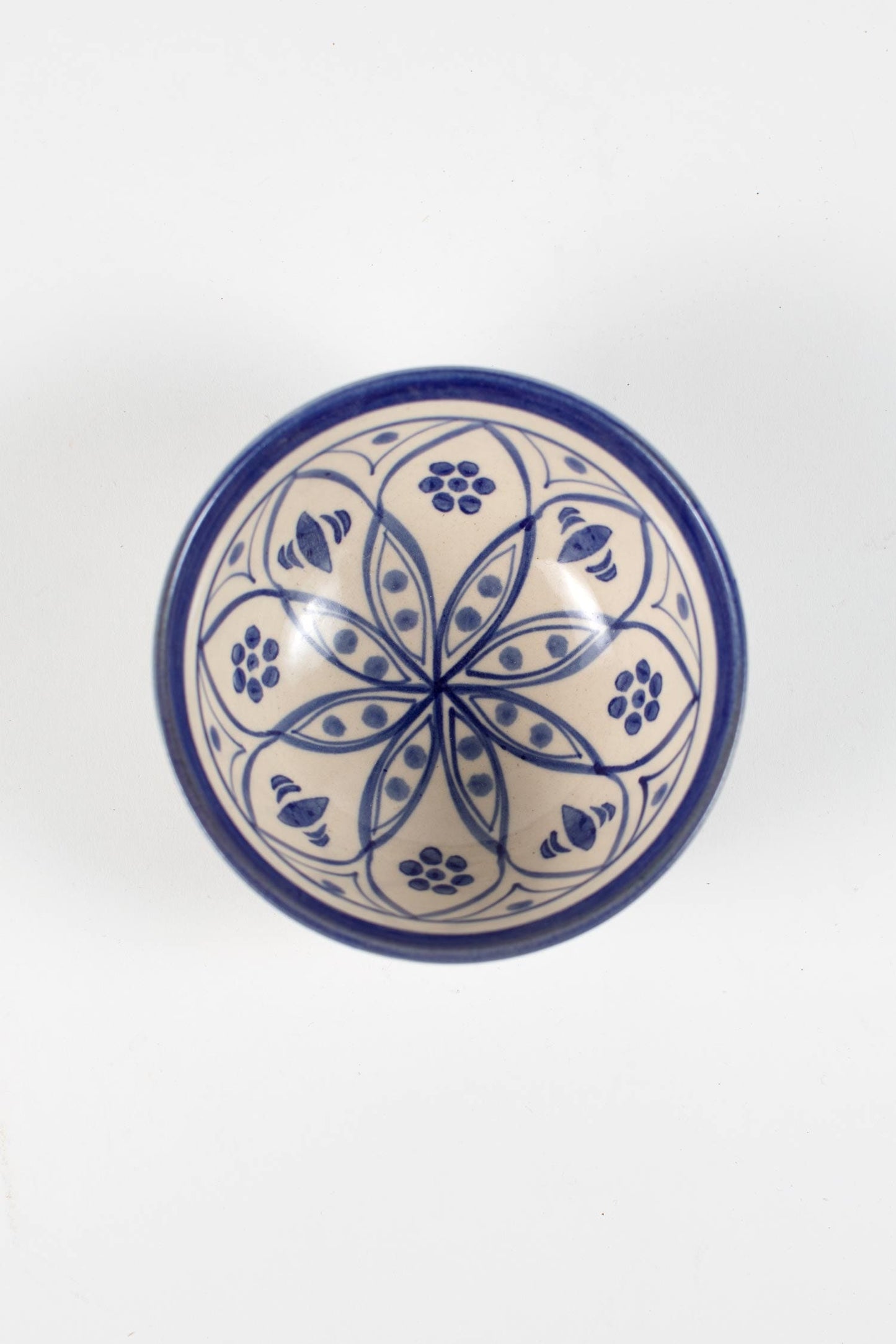 Bowl center flower M/2 ceramic 5Dx2H blue/white
