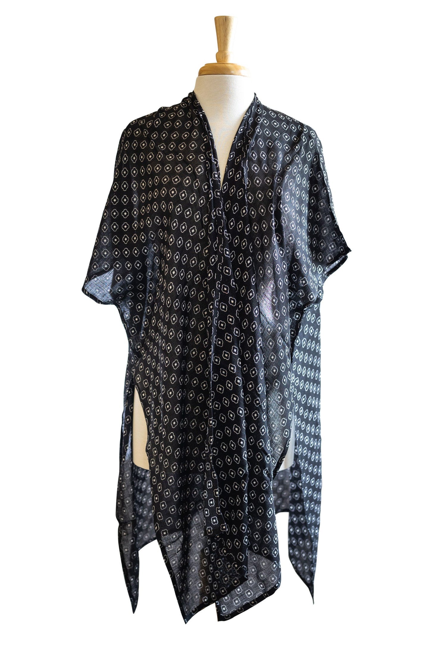 Topper mini blooms viscose 38L black/white