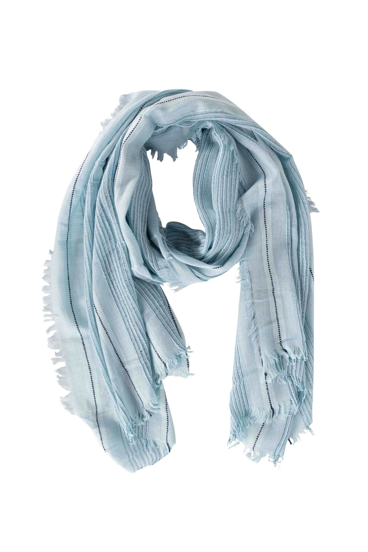Scarf loose/slub weave viscose 70x28 pale blue