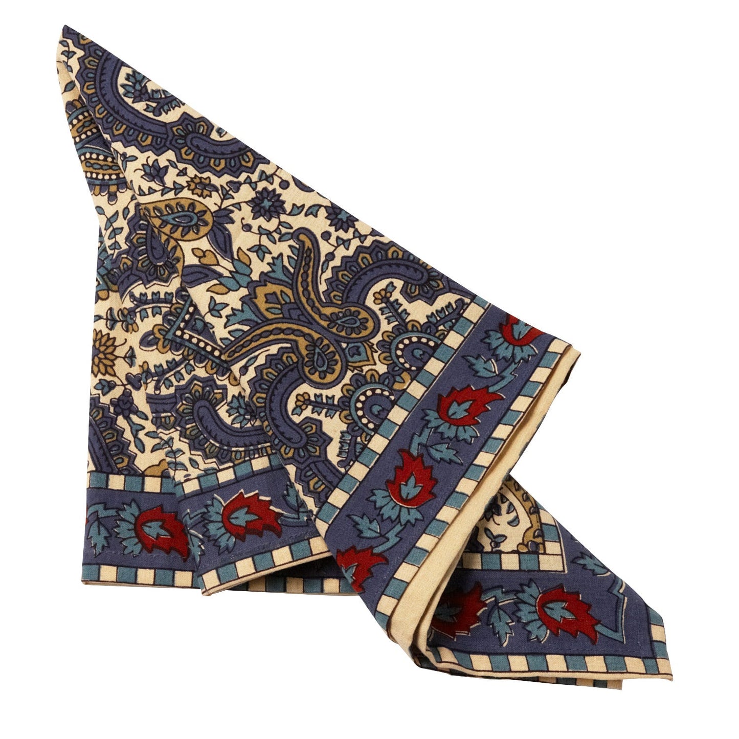 Napkin M/4 psly/vine 20sq blu/red