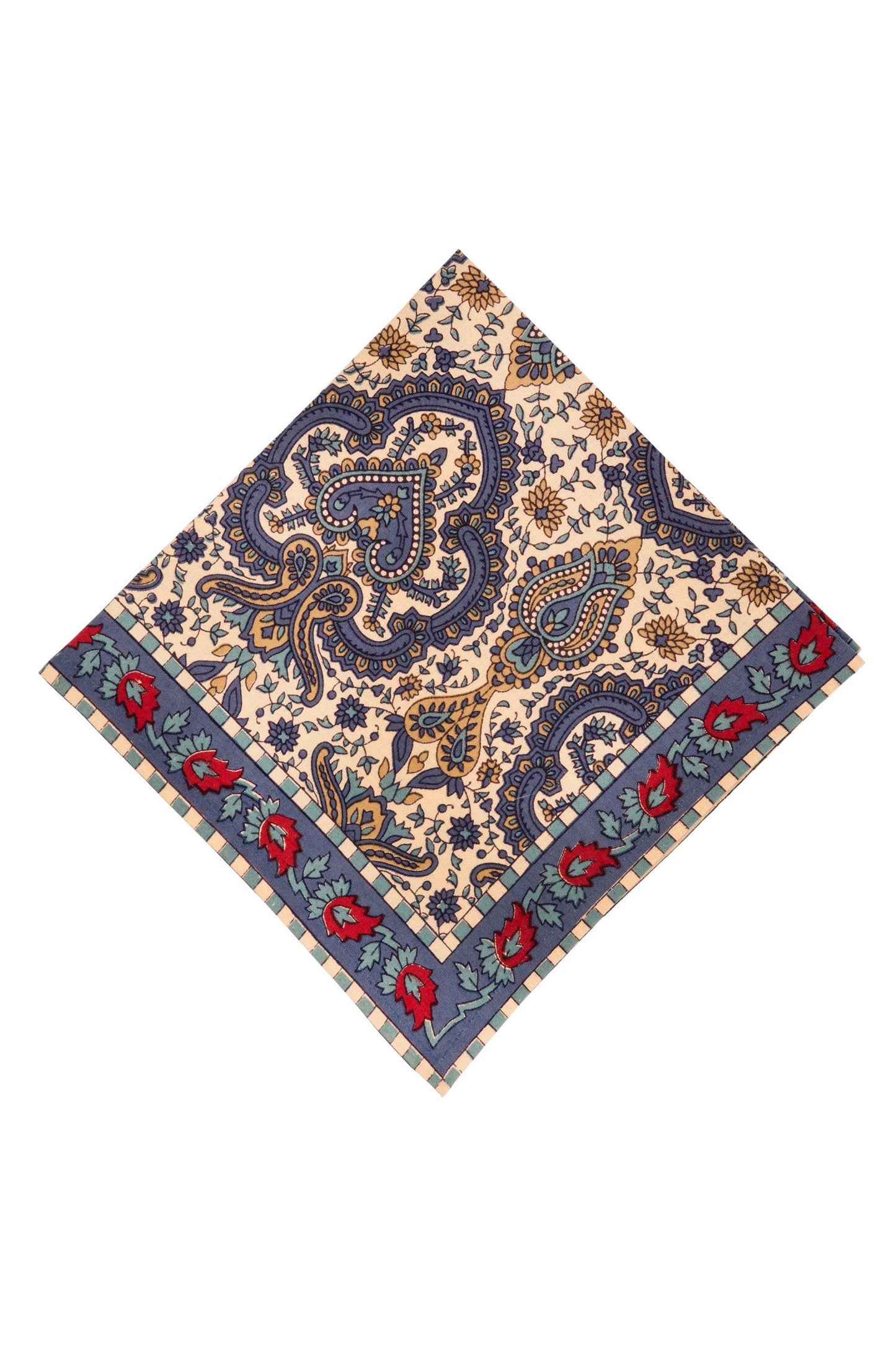 Napkin M/4 psly/vine 20sq blu/red