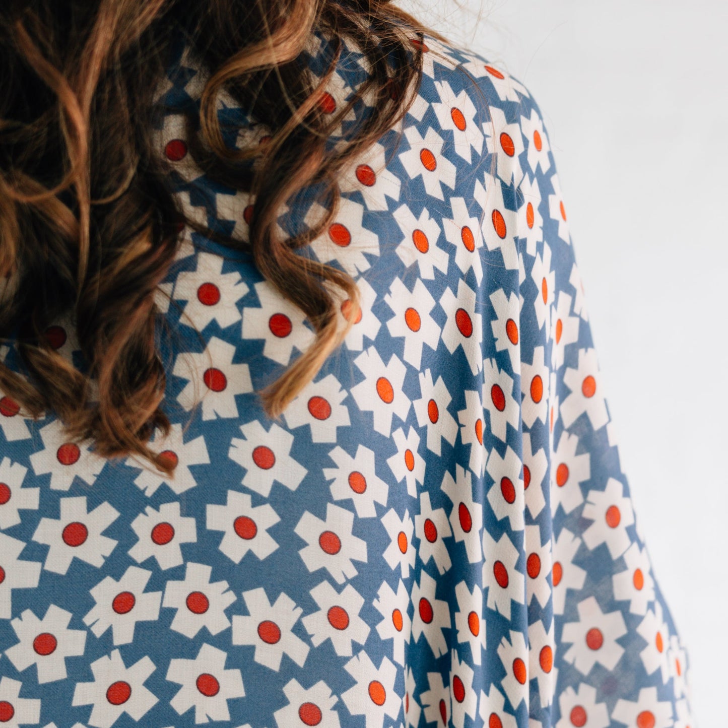 Topper geo flowers long modal 36L blue/red