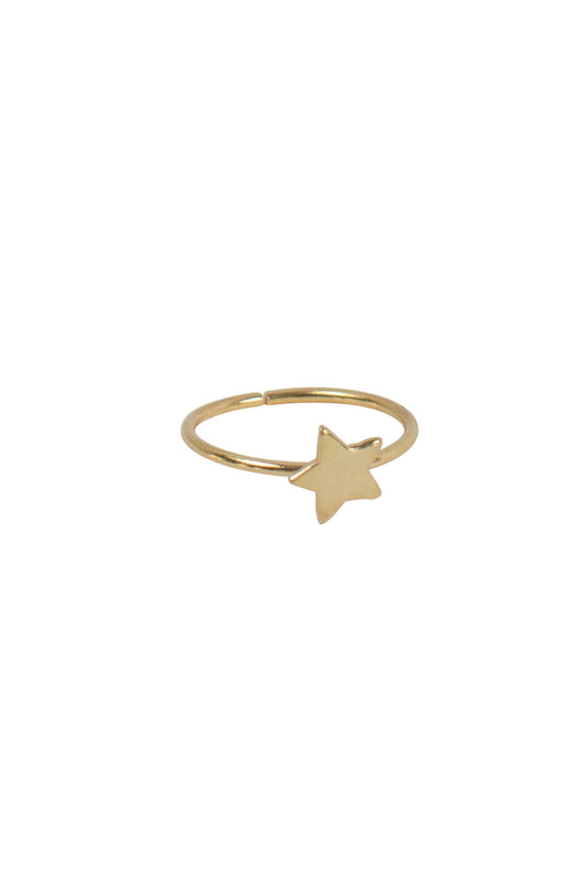 Ring star M/3 metal gold color