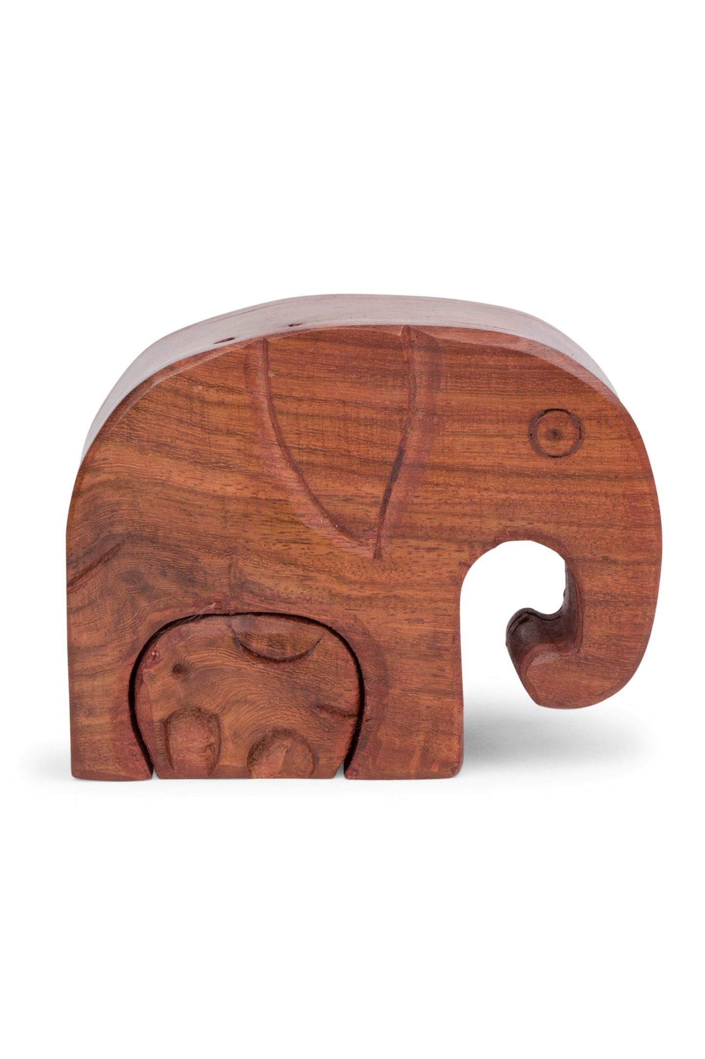 Box eleph puzzle sheesham 3x4 nat