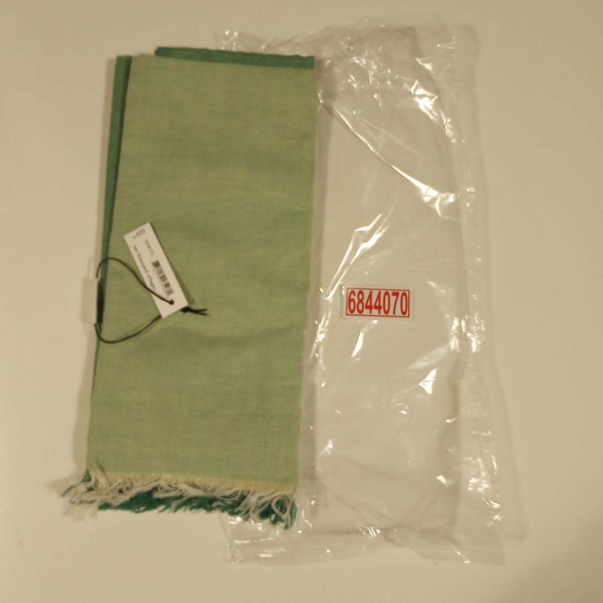 Scarf 4 evergreen blocks cttn/viscose 70x20 greens