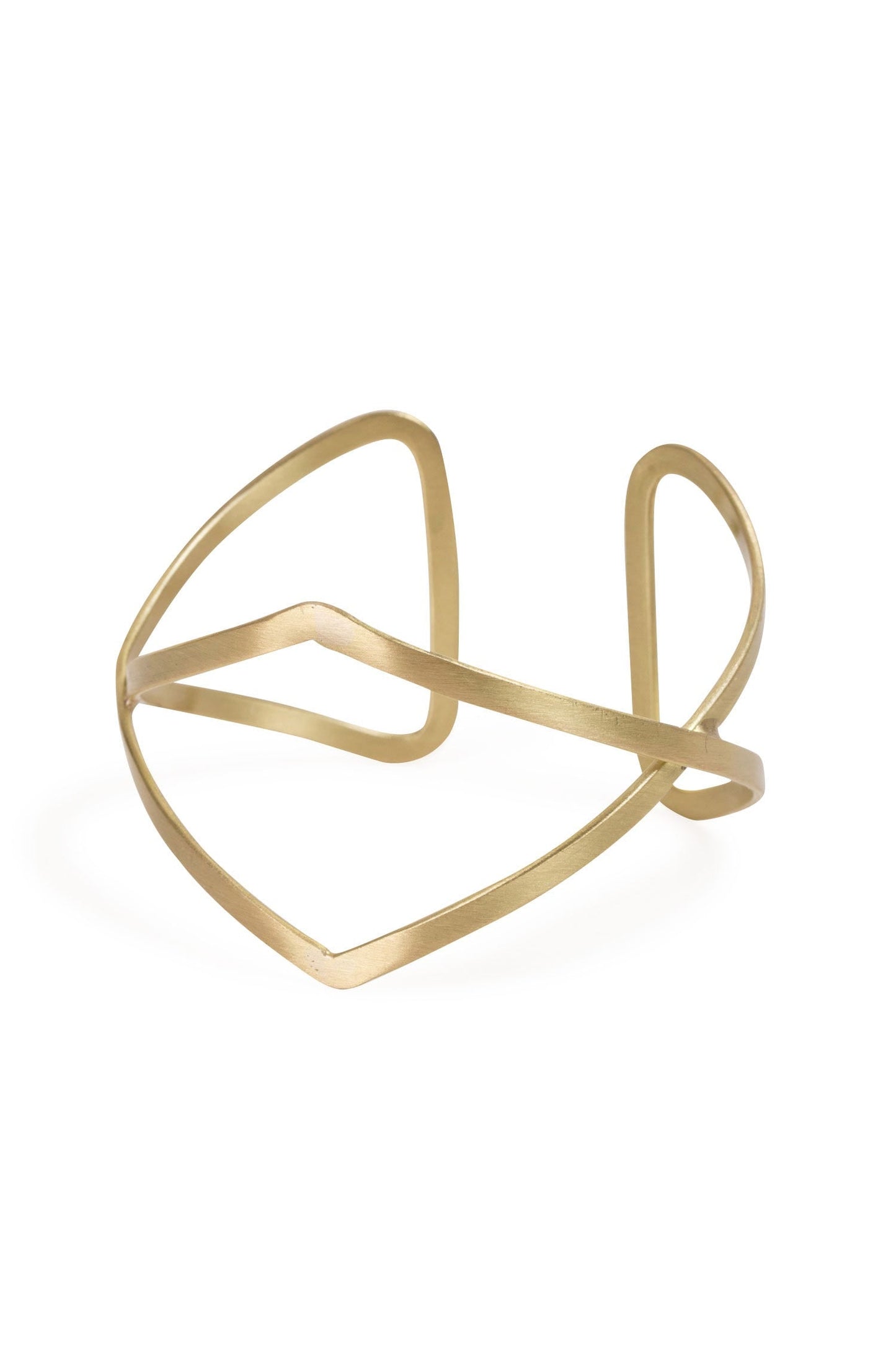Bracelet large criss cross 1.5W gold