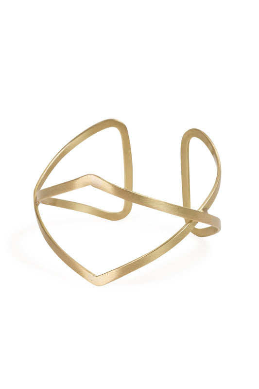 Bracelet large criss cross 1.5W gold